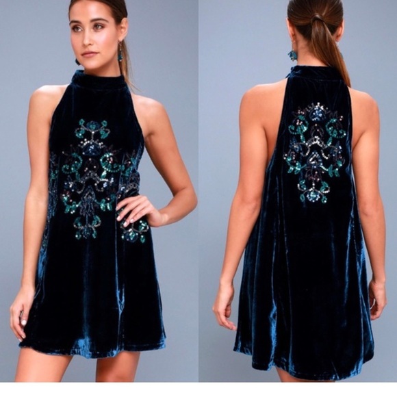 Free People Jill’s velvet sequin swing dress - Picture 5 of 14